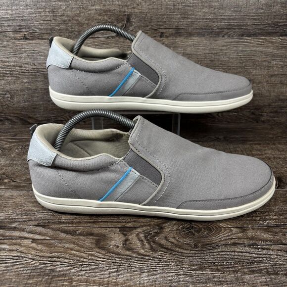 Crocs Torino Slip On Shoes Men\'s 9 Gray Canvas Comfort Loafers Sneakers 203961 main image 5